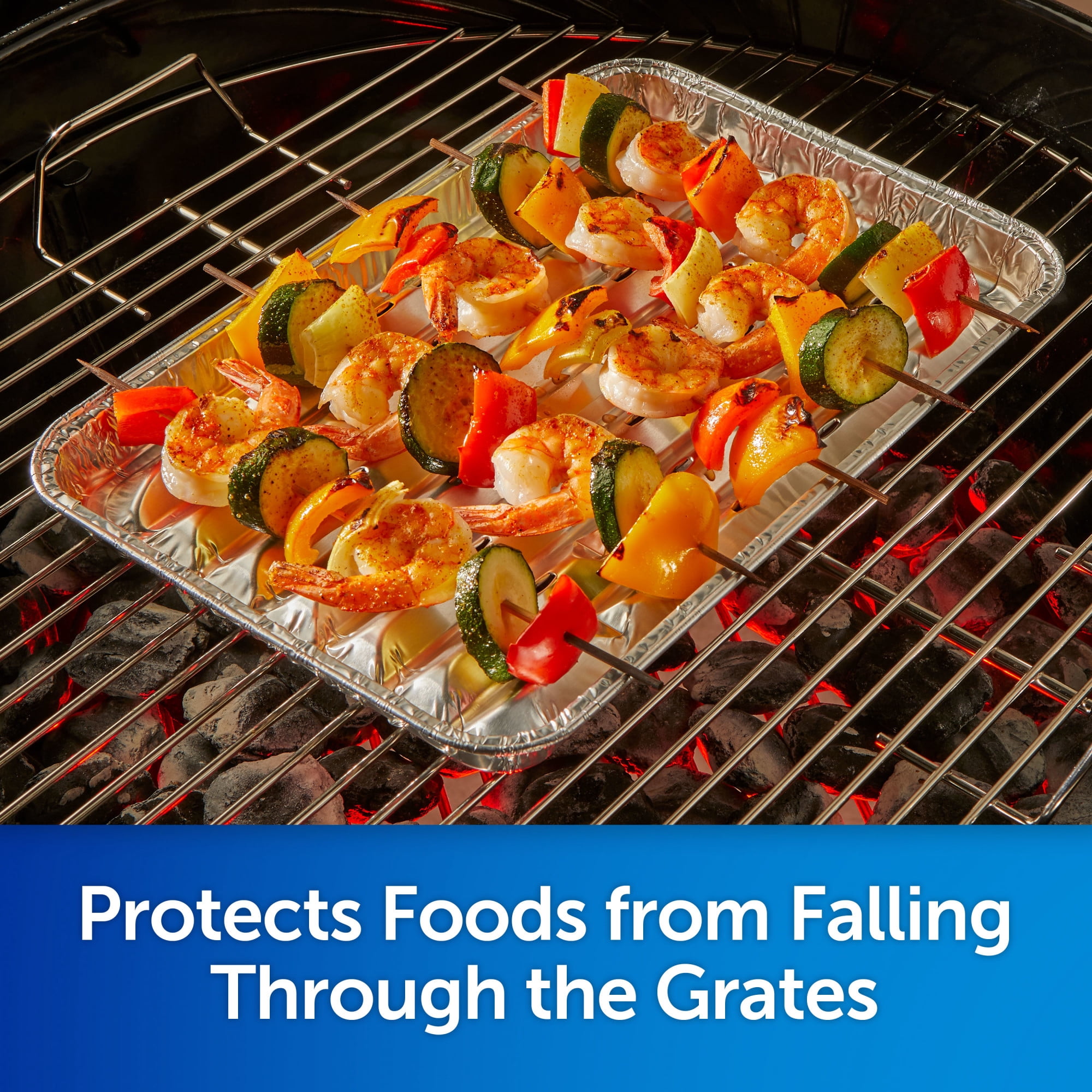 (4 pack) Reynolds Kitchens Slotted Disposable Grilling Pan, 13.5 x 9.6 in., 4 Count