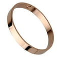 thumbnail image 3 of Brazalete brillante de moda perfecl de acero inoxidable para hombres y Mujeres 8 mm de ancho 180 mm rosa dorado, 3 of 8