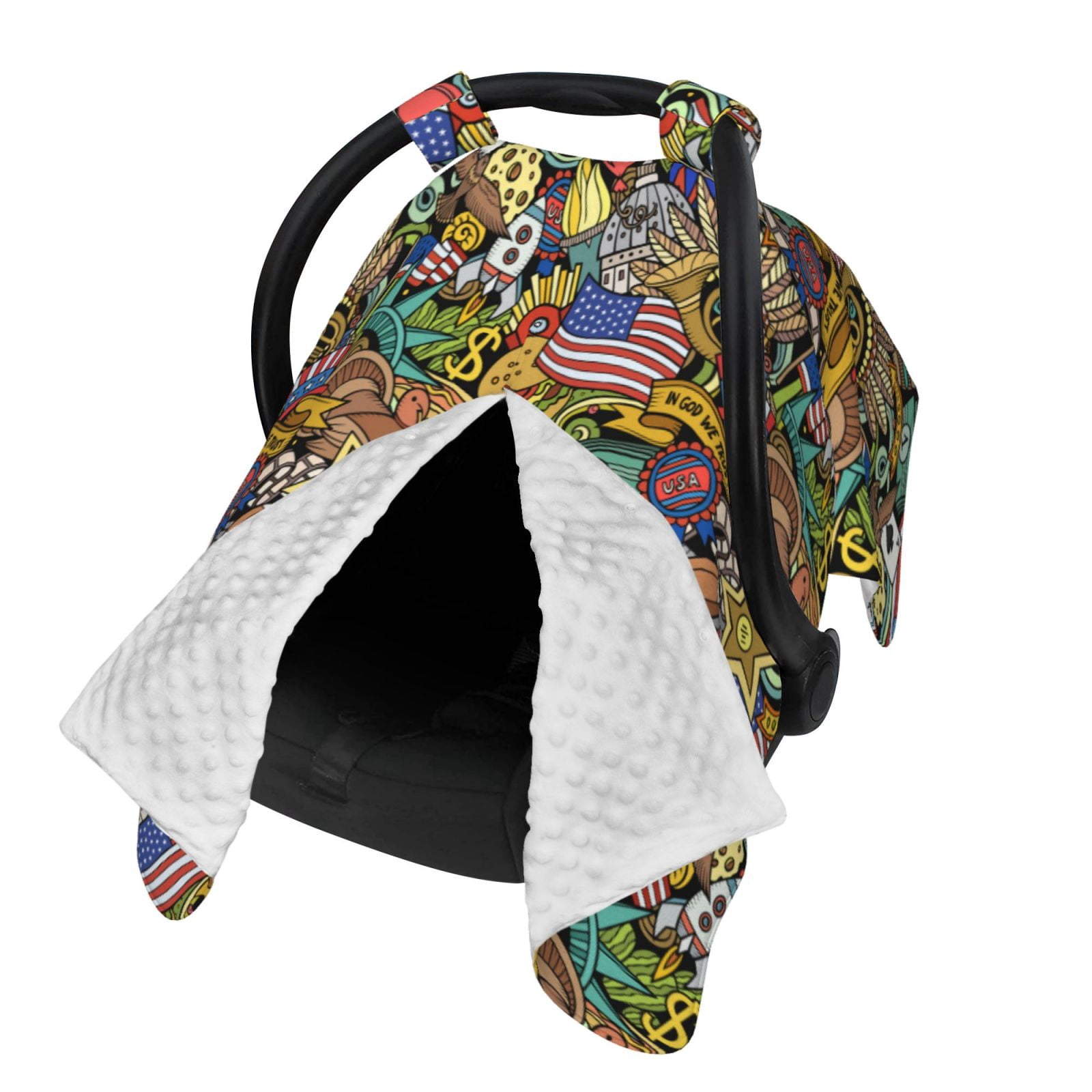 Naloa USA 1 Baby Car Seat Cover, Breathable Baby Carrier Cover, Multiuse Baby Carrier Cover & Nursing Breastfeeding Cover