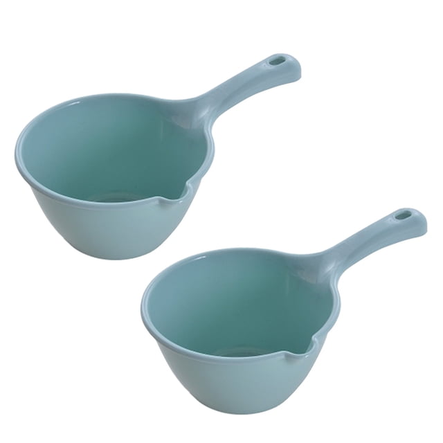 Yhmxh Utensilios de cocina Cucharón de agua de plástico con mango largo para uso en cocina y baño. Ligero y fácil de usar para lavar y bañar a niños y adultos. Muebles para cocina