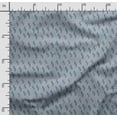 thumbnail image 2 of Soimoi Leaf Printed, Poly Canvas Fabric, Decor Sewing Fabric by The Yard 56 Inch Wide,Decorative Fabric for Curtains Tote Bags, Grayish Blue, 2 of 5