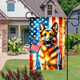 thumbnail image 6 of 1PC, 2D Flat German Shepherd banner, "Welcome" welcoming flag, Independence Day garden flag, durable polyester anti-fading outdoor courtyard decoration, suitable for porch, lawn, farmhouse and festiv, 6 of 10