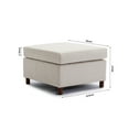 thumbnail image 3 of Single Movable Ottoman for Modular Sectional Sofa Couch Without Storage Function, Ottoman Cushion Covers Non-removable and Non-Washable,Cream, 3 of 5