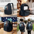 thumbnail image 3 of Kuiaobaty Football Print Kid Backpack with Lunch Bag for Teen Boy Insulated Lunch Box and Backpack with Bottle Holder Large Capacity School Bag Pencil Case for Travel Camping, 3 of 7