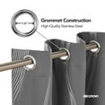 thumbnail image 4 of Deconovo Wave Line Foil Printed Blackout Curtains Thermal Insulated Grommet Curtains for Baby Nursery with 42x63 inch 2 Panels Dark Grey, 4 of 5