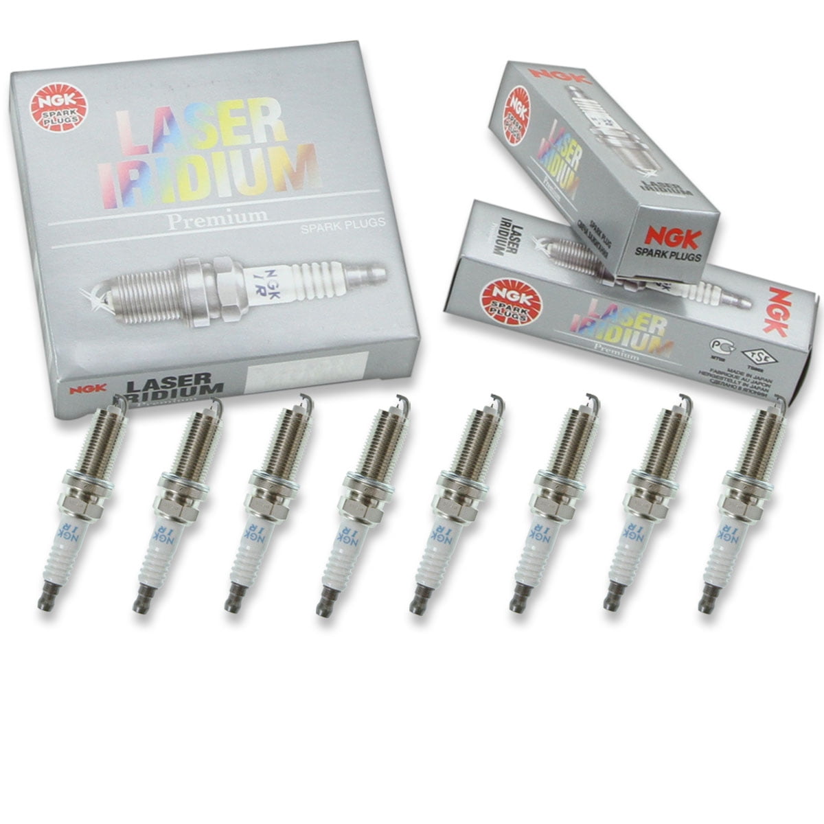 8 pc NGK 98376 Laser Iridium Spark Plugs for 22401 ZJ57B 22401-ZJ51B 22401-ZJ57B 3458 4505 4703 9615 9622 FK16HQR11 FR7NII35U FR8NII35U IKH16TT PKH16TT Ignition Wire Secondary