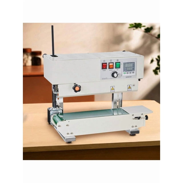 Continuous Bag Band Sealing Machine, 0.24-0.47 In/6-12 Mm Seal Width, Horizontal Band Sealer Machine With Digital Temperature Control, Bag Sealer For 0.02-0.8 Mm Plastic Bags With Count Function
