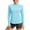 Light Blue a1, variant on Womens UPF 50+ Sun Protection Long Sleeve Shirt with Pockets Quick Dry 1/4 Zip Pullover Athletic Top for Golf Tennis S-3XL