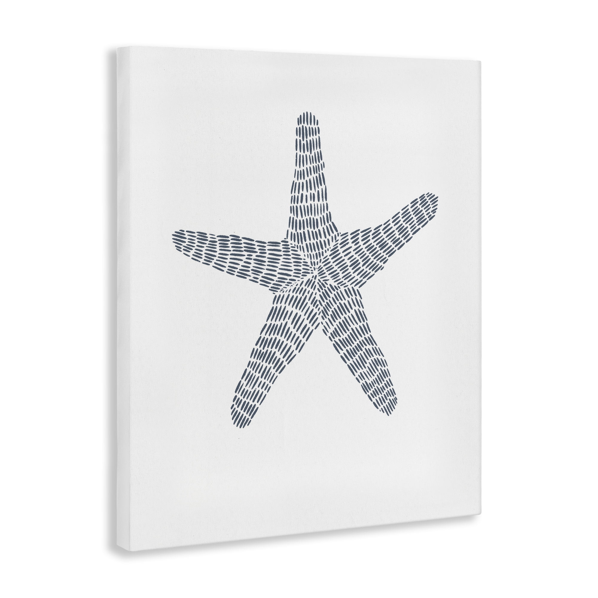 Stupell Industries Minimal Starfish on White Coastal Painting Gallery Wrapped Canvas Art Print Wall Art, 30 x 40