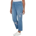 thumbnail image 3 of Alfred Dunner Womens Petite Floral Applique Detail Short Length Pant, 3 of 4