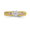 thumbnail image 4 of Solid 14k Yellow Gold Trio Engagement Wedding Ring Size 9 (.09 cttw.), 4 of 8