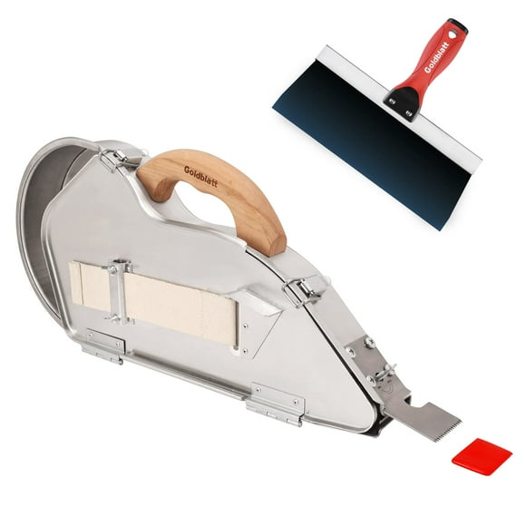 Goldblatt Banjo Ensemble de Ruban Adhésif pour Cloison Sèche avec Couteau en Acier Bleu de 10 Pouces, Léger et Confortable pour Finition et Réparation