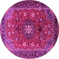 thumbnail image 1 of Ahgly Company Indoor Round Medallion Pink Traditional Area Rugs, 8' Round, 1 of 4