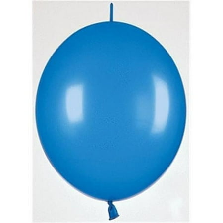 Mayflower Balloons 30906 Link-O-Loon 12 Inch Metallic Blue Pack Of 25