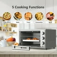 thumbnail image 6 of Willz Countertop Toaster Oven, Pull Down Door Handle, 5 Cooking Programs, Minutes Timer, 1500W/120Volts, 42L Manual, Stainless Steel, 6 of 7