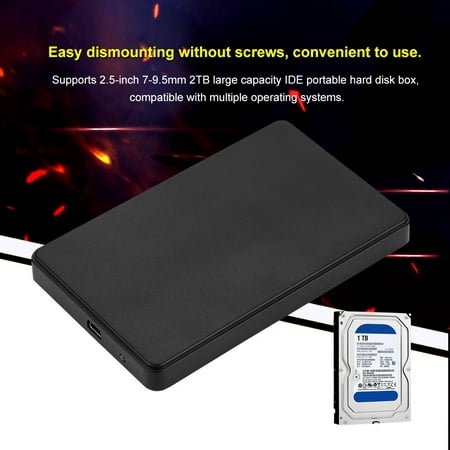 Ymiko 2.5 inch IDE Parallel Port Mobile Hard Disk Box High Speed HDD case External Storage No Screws,Hard Disk Box, Parallel Port HDD