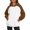 Coffee, variant on Women's Oversized Raglan Sleeve Colorblock Pullover Hoodie Blue XXL