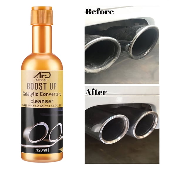 Car Converter Exhaust Cleaning Liquid, Catalytic Converter Cleaner Car Cleaning Agent Remove Carbon Deposits Engine Interior Cleaning Exhaust Gas Catalysis 120ML