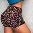 thumbnail image 3 of Picia Colourfull Owl Printed Workout Shorts for Women Seamless Scrunch Butt Lifting High Waisted Yoga Gym Booty Running Moisture-wicking Short Pants-XX-Large, 3 of 9