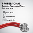 thumbnail image 2 of Sterling Series Sprague Rappaport-Type Stethoscope, Red, Boxed, 2 of 10