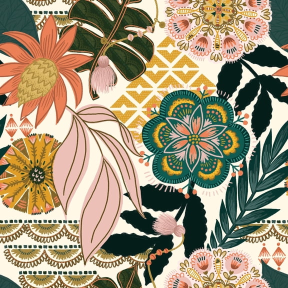 HAOKHOME Peel and Stick Floral Wallpaper 17.3" x 118" Waterproof Contact Paper Removable Wall Paper
