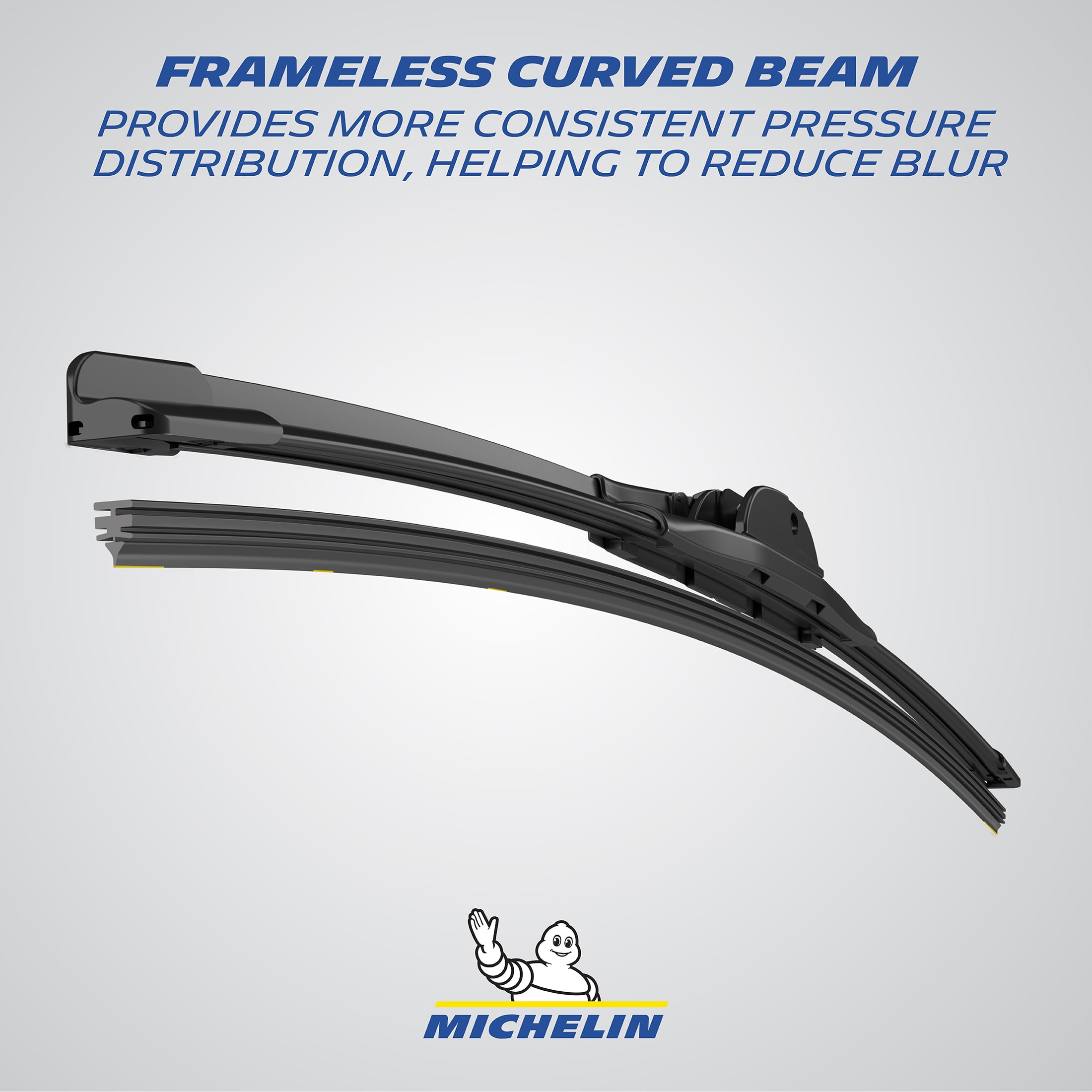 MICHELIN® Forecast Predictive Wiper Blade, 22", Silicone Ceramic Beam Blade with Yellow Edge Color Changing Technology