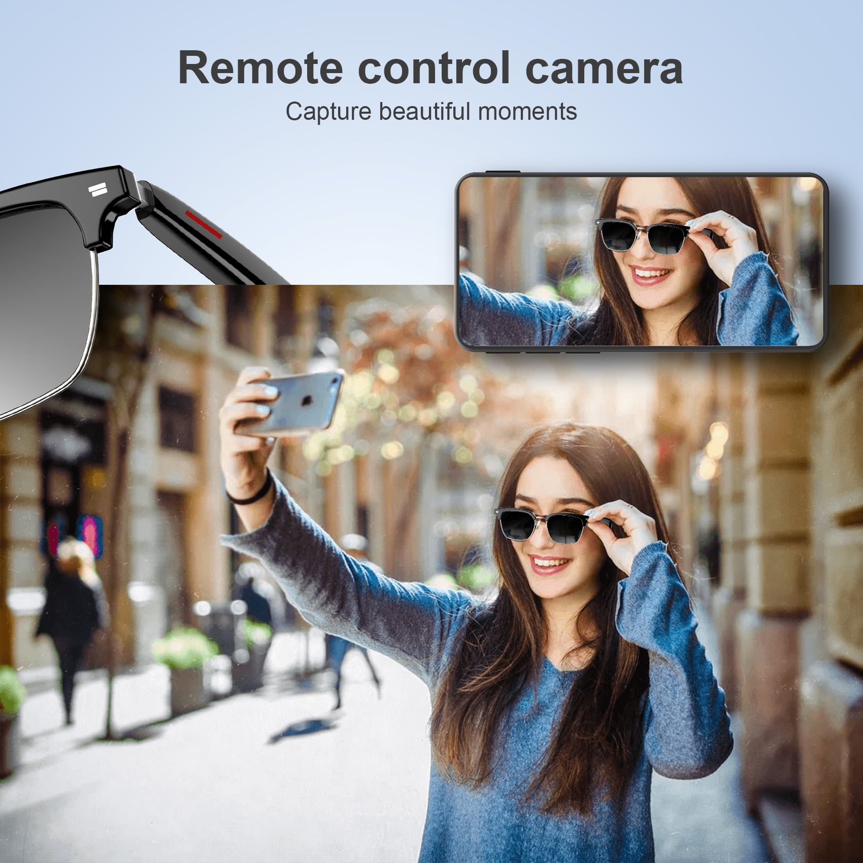 Blackview Smart Glasses Wireless Bluetooth Anti-blue Light Lens Outdoor Sports Hands-free Calling Music Eyeglasses