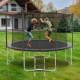thumbnail image 6 of 8FT/10FT/14FT/16FT Trampolines with Safety Enclosure Net for Kids Adults , Outdoor Recreational Trampoline with Heavy-Duty Jumping Mat & Spring Cover Padding, Backyard Round Trampoline, Gay, 6 of 6