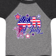 thumbnail image 4 of Inktastic 4th of July Fireworks Stars and American Flag Boys or Girls Baby Bodysuit, 4 of 5