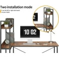 thumbnail image 4 of CubiCubi 55 x 20inch Computer Corner Desk with Storage Shelves, Small L Shaped Computer Desk, Home Office Desk, Rustic Brown, 4 of 6