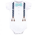 thumbnail image 4 of Little Treasure Baby Boy Cotton Bodysuit, Pant and Shoe 3pc Set, Whale Suspenders, 9-12 Months, 4 of 4