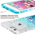 thumbnail image 5 of Compatible for Apple iPhone 8 Case, iPhone 7 Case, with [Temper Glass Screen Protector] SOGA Diamond Glitter Liquid Quicksand Cover Cute Girl Women Phone Case [Cear/Teal], 5 of 5