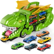 Style-Carry Dinosaur Toys for 3-6 Years Boys, Dinosaur Truck Toys, Carrier Truck Toys with 6Cars, Birthday Gift for Boys 3 4 5 6 7 Year Old