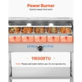 thumbnail image 4 of VEVOR Commercial Propane Steam Table Food Warmer 5 Food Pans & 3 Condiment Pans, 4 of 9