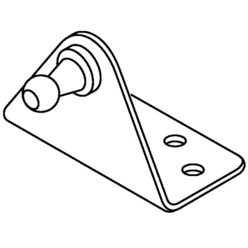 Attwood 90Degree Gas Spring Mounting Bracket Ball, 2 Holes, Stainless