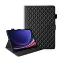 thumbnail image 3 of For Samsung Galaxy Tab S9 11.0 inch Release 2023 (SM-X710/SM-X716) Case, Rhombus Pattern Multiple Viewing Angles Stand Slim Folio Cover (Black), 3 of 6