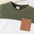 thumbnail image 6 of TOWED22 Infant Toddler Baby Boy Fall Winter Clothes 2pcs Graphic Print Long Sleeve Sweatshirt Tops and Stretch Pants Cute Baby Boy Outfit Clothing(Green,9-12 M), 6 of 7
