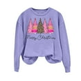 thumbnail image 2 of zanvin Chandails Graphiques de Noël pour Femmes, Chandails des Fêtes, Chandails à Capuchon Mode d'Automne, Chandail Ample, Coupe Décontractée, Chandails à Capuchon, Violet, m, 2 of 4
