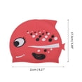 thumbnail image 4 of Unique Bargains 1 Pc Silicone Polka Dot Fish Swim Cap Red, 4 of 5