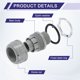 thumbnail image 4 of Uxcell 3Pcs Conectores líquidos a prueba de agua no metálicos, accesorio de conducto flexible de plástico de 3/8" NPT, Gris, 4 of 6