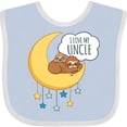 thumbnail image 3 of Inktastic I Love My Uncle Boys or Girls Baby Bib, 3 of 4