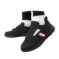 thumbnail image 3 of Lusa Wide Toe Box Shoes for Men Women Convenient Hook and Loop Low Top Walking Shoe for Seniors Non- Loose Sneakers Bunions, Plantar Fasciitis, Hammertoes, Swollen Footwear Black 40, 3 of 8