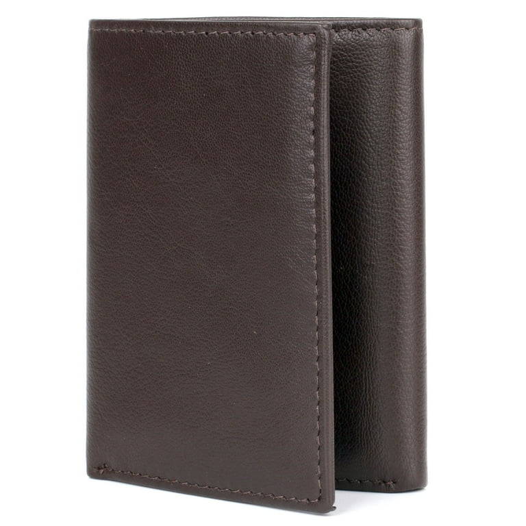 J. Buxton Men's Ridgewood Three-Fold Leather, Brown - Walmart.com