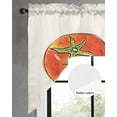 thumbnail image 2 of Tomato Carrot Swag Valances for Windows, Small Curtains Drapes, Watercolor Vegetable Modern Art Kitchen Window Curtains Over Sink Rod Pocket Window Treatment Valance for Bedroom/Bathroom 56"x36", 2 of 5