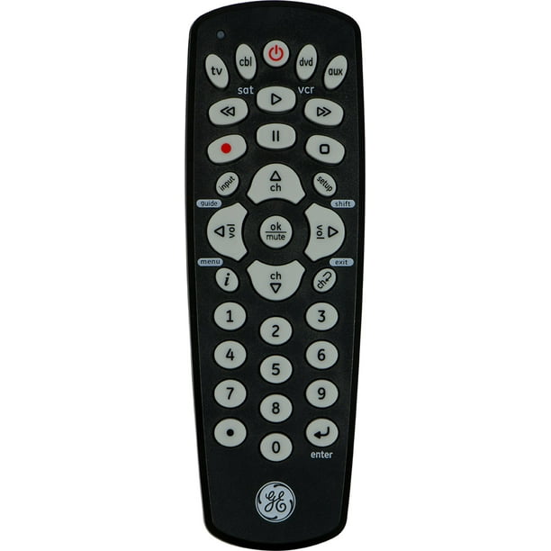 GE 4Device Universal Remote Control, Black, 27985