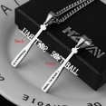 thumbnail image 4 of HZMAN Softball Bat Cross Pendant, I CAN DO ALL THINGS STRENGTH Bible Verse Stainless Steel Necklace, 4 of 7