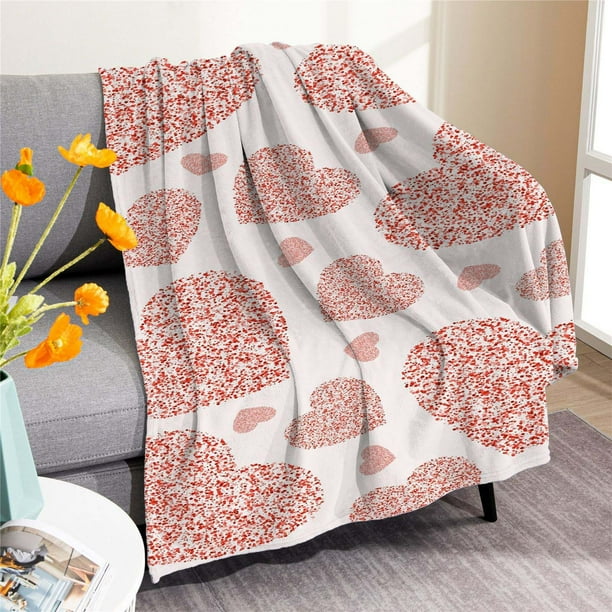 Manta de franela Lisbinx para San Valentín, con estampado digital, para acondicionar la siesta, 75 x 100 cm