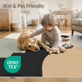 thumbnail image 4 of ODIKA 2'x3' Washable Throw Rug Non-Slip, Low Profile, Flatwoven, Easy Care Neutral Geometric Abstract Design Modern Shapes with Minimalist Aesthetic for Hallway, Study Room, 4 of 7