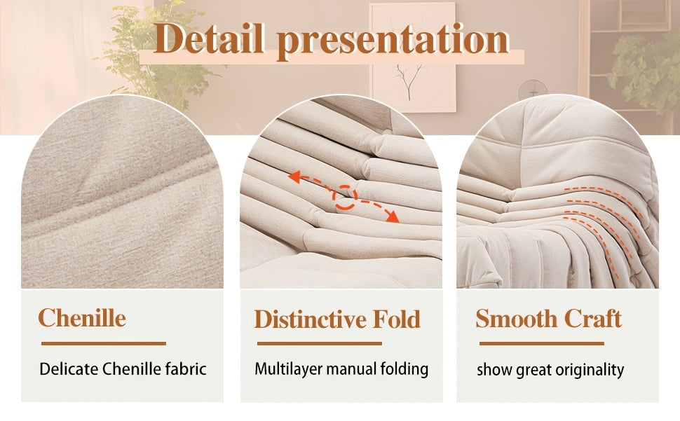 Memory Foam Bean Bag Chair with Free Round Carpet, Large Cozy Fireside Sofa for Adults, Knitted Fabric Ergonomic Lounge Chair for Living Room,  Movie Nights and Office