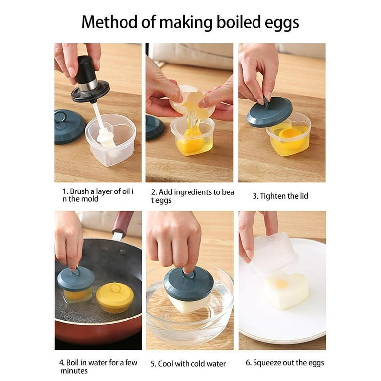 Wabjtam 4pcs Egg Poacher Perfect Poached Egg Maker Poached,food Grade Non  Stick Silicone Egg Poaching Cup For Microwave Or Stovetop Egg Poaching